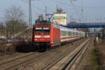 DB 101 145-1  Durchfahrt durch den Bahnhof Tostedt am 15.02.2012