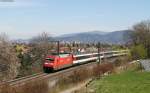 101 038-8 mit dem EC 7 (Hamburg Altona-Chur) bei Freiburg 2.4.12