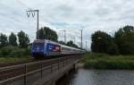 101 100-6 fuhr am 20.07.2012 mit dem IC 133 von Luxemburg nach Norddeich Mole, hier bei Neermoor.