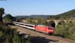 101 005-7 mit dem IC 281 (Stuttgart Hbf-Zrich HB) bei Rottweil 8.9.12