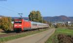 101 123-8 und 051-1 mit dem IC 1583 (Stuttgart Hbf-Tuttlingen) bei Weilheim 21.10.12