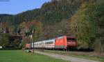 101 051-1 und 123-8 mit dem IC 1682 (Tuttlingen-Stuttgart Hbf) bei Aistaig 21.10.12