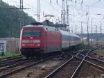 IC2456 vom Ostseebad Binz nach Dsseldorf Hbf.kurz vor der Einfahrt im Bahnhof Stralsund.Aufgenommen am 22.08.06