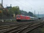 101 078 durchfhrt zusammen mit 101 084 und 101 136 am Zugschluss als IC 2207 den Bahnhof Kronach Richtung Lichtenfels.