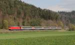 101 024-8 mit dem IC 185 (Zürich HB-Stuttgart Hbf) bei Neckarshausen 10.4.14