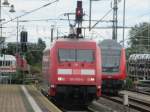 Baureihe 101 075 0 beim verlassen des Dresdner Hauptbahnhofs. 21 06 14