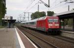 101 038-8 mit dem IC 2239  Warnow  von Warnemünde nach Leipzig Hbf im Brandenburger Hbf.