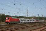 101 046 mit EC 249  Wawel  (Berlin Hbf–Krakow Glowny) am 10.04.2011 in Wnsdorf-Waldstadt