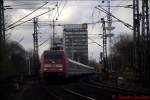 EC 177 fhrt im Frhjahr 2003 mit BR 101 031-3 von Hamburg-Altona nach Dresden.