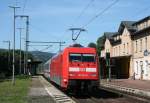 101 004 mit IC 2208 (Mnchen Hbf–Berlin Hbf) am 16.08.2013 in Rudolstadt (Thr)