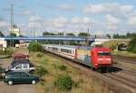 101 037 mit IC 2221  Fehmarn  (Fehmarn-Burg–Kln–Frankfurt [Main] Hbf) am 02.07.2014 in Tostedt