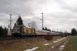 101 141 (Azubis der DB gegen Hass und Gewalt) mit EC 88 bei Zorneding (03.02.2007)