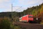 101 124-6 DB bei Steinbach im Frankenwald am 23.10.2015.