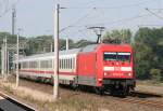 101 047 mit IC 2373 (Stralsund Hbf–Heidelberg Hbf) am 12.09.2014 in Ashausen