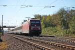 Durchfahrt am 19.10.2014 von 101 055-2 mit dem EC 8 (Zürich HB - Hamburg Altona) in Orschweier in Richtung Norden.