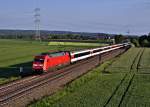 DB Fernverkehr 101 029 mit dem aus SBB-Wagen gebildeten EC 8 Chur (CH) - Hamburg-Altona (Marl, NI, 31.05.13).