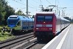 RHEINE (Kreis Steinfurt), 20.07.2016, 101 004-0 vor IC 2204 nach Emden Außenhafen bei der Einfahrt in den Bahnhof Rheine