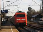 101 009-9 mit dem IC 2370 nach Hamburg Altona im Bahnhof St.Georgen(Schwarzw) 26.1.08