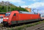 Am 02.08.2010 steht 101 084-2 mit IC im Hbf Koblenz.