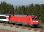 101 023-0 mit dem IC 187 (Stuttgart Hbf-Zrich HB) bei Rottweil 5.3.11