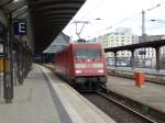 DB Fernverkehr 101 043-9 auf den Weg in den Feierabend am 24.05.14 in Frankfurt Hbf