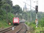 101 041 2 zieht den Eurocity 173 nach Dresden Hauptbahnhof aufgenommen vom Bahnhof Dresden Cotta. 21.07.2014