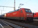 Die BR 101 011-5 PEP(SI) am 21.02.07 im Bahnhof Aalen.