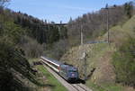 101 004-0  Bahn BKK  mit dem IC 185 (Stuttgart Hbf-Zürich HB) bei Rottweil 24.4.17