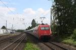 # Roisdorf 32  Die CEWE 101 076-8 mit einem IC aus Köln kommend durch Roisdorf bei Bornheim in Richtung Bonn/Koblenz.