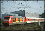 101048 Kinderlok erreicht hierr am 23.04.2001 um 18.01 mit dem Eurocity aus Chur den HBF Münster in Westfalen.