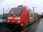 101.035-4 mit einem IC von Berlin nach Bad Bentheim hier am 08.Mrz.2009 in Hannover HBF