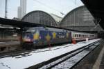 Am 13.02.2010 hat die 101 101-4 den EC 390 aus Linz Hbf nach Frankfurt Hbf gebracht und wird in Krze den Zug zur Abstellung bringen.