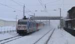 101 144  Hertha  kommt hier mit dem  EC 177 von Berlin Gesundbrunnen nach Wien durch Golen gefahren. 29.12.2010