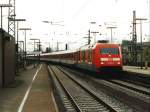 101 054-5 mit IC 706“Konsul”  Basel SBB-Kiel auf Osnabrck Hauptbahnhof am 7-4-2001. Bild und scan: Date Jan de Vries.