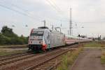 101 144 passiert mit ihrem IC den Bahnhof Grokorbetha. Aufgenommen am 25.08.2011.