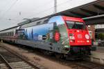 101 083-4 mit IC 2372 von Frankfurt(Main)Hbf nach Stralsund kurz nach der Ankunft im Rostocker Hbf.20.07.2012 