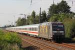 101 141  Bahnazubis gegen Hass und Gewalt  zog am 22.7.12 den IC 2213 durch Dsseldorf-Angermund.