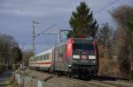 101 110 bei der Ausfahrt aus Bonn Hbf. In Kürze durchfährt der Zug Bad Godesberg am 23.02.14.