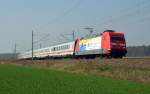 101 037 oblag am 30.03.14 die Bespannung des IC 2355 von Frankfurt(M) nach Stralsund.