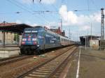 Am 21.04.2014 kam 101 042 mit dem IC 142 von Berlin nach Stendal und dieser fuhr weiter in Richtung Amsterdam.