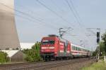 101 092 Werbelok Bernina Express in Weißenthurm am 05.05.2014