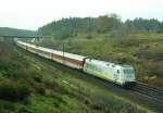 101 082  Aspirin  mit Umleiter-IC 604 (Karlsruhe–Kln–Kiel) am 26.11.2000 zwischen Jesteburg und Maschen