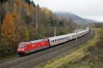 101 059 mit IC719 (Salzburg - Graz) bei Oberaich am 9.11.2014.