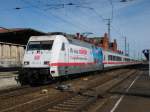 Am 22.03.2015 kam 101 071 mit ihrem IC 144 aus Berlin nach Stendal und fuhr weiter nach Amsterdam.