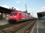 Am 23.08.2015 kam 101 029 mit ihrem IC 142 aus Berlin nach Stendal und fuhr weiter nach Amsterdam.