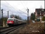 101 070-1 mit IC 2065 Karlsruhe Hbf - Nrnberg Hbf in Enzberg. 03.03.07