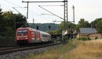 101 092-5 zieht am Abend des 27.06.14 IC 2152 von Leipzig Hbf nach Frankfurt (Main) Hbf durch Bad Kösen. Nächster Halt war damals Weimar.