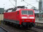 Br.120 132-6 auf einem Abstellgleis im HBF Stuttgart.  Aufgenommen im Juni 2007.