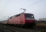 120 126-8 schiebt den IC Berlin Gesundbrunnen - Erfurt Hbf, der wegen einer Streckensperrung auf der KBS 595 nach Erfurt umgeleitet wurde.