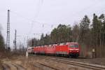 120 131 mit PbZ-D 2411 in Haspelmoor (25.02.2008)